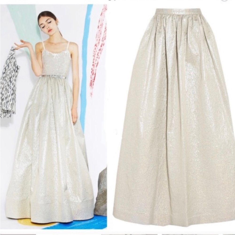 Alice + Olivia Tina Metallic Taffeta Ballgown